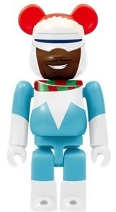 Frozone Christmas Be@rbrick 100% figure by Disney X Pixar, produced by Medicom Toy. Front view.