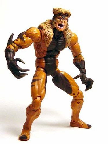 Marvel Legends Sabretooth figure by Marvel, produced by Marvel. Front view.