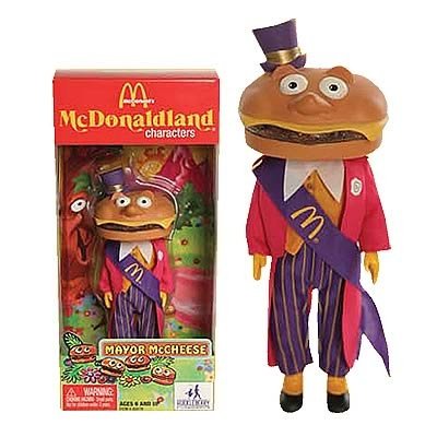 Mayor McCheese McDonaldland series figure by Huckleberry Toys, produced by Huckleberry. Front view.