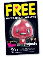 Free limited edition Character figure by Tado, produced by Computer Arts Project. Front view.