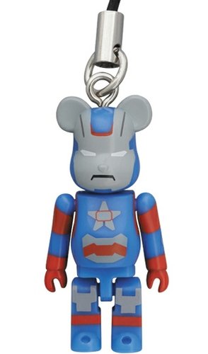 Iron Man 3 (Iron Patriot) Be@rbrick 50% figure by Marvel, produced by Medicom Toy. Front view.