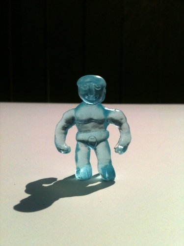 Blue Harvest Man-Nie Light figure by Peter Kato. Front view.
