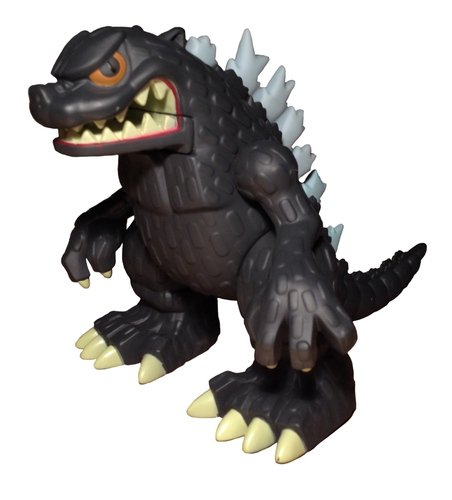 Godzilla figure, produced by Bandai. Front view.