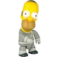 Worksuit Homer Simpson figure by Matt Groening, produced by Toy2R. Front view.