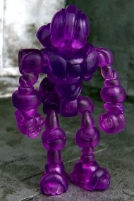 Buildman Gendrone Clear Purple figure, produced by Onell Design. Front view.