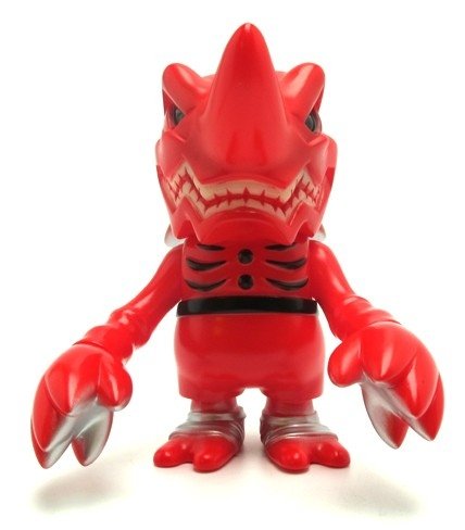 Skull B×B×Sharkman - Red figure, produced by Secret Base. Front view.