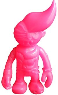Mad Head Barbariman - Fluorescent Pink Pearl figure by Realxhead X Mad Barbarians, produced by Realxhead. Front view.