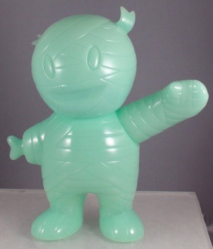 Mummy Boy - Unpainted Light Blue, LB 12 figure by Brian Flynn, produced by Super7. Front view.