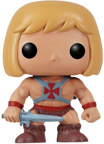 HE-MAN figure, produced by Funko. Front view.
