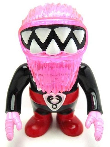 Zombeard - Pink Death figure by Brian Flynn, produced by Super7. Front view.