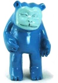 Fuzzie the Bear Green/Blue figure by Blamo Toys, produced by Blamo Toys. Front view.