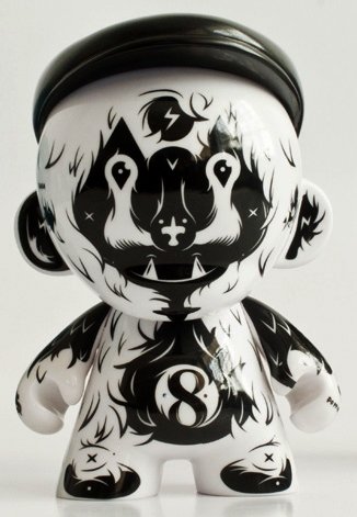 Thunder Thug figure by Daniel Ting Chong, produced by Kidrobot. Front view.
