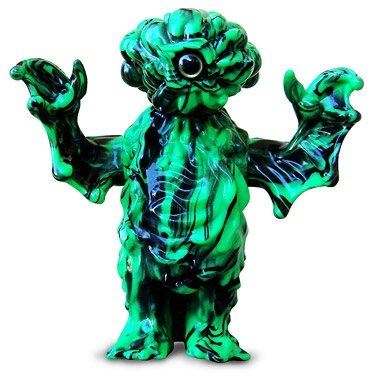 Dokugan - Green Marble figure by Blobpus, produced by Blobpus. Front view.