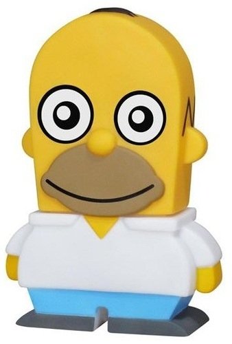 Homer Simpson figure by Matt Groening, produced by Funko. Front view.