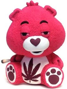 WeedBear - Pink Bubblegum Valentines Day edition figure by Task One. Front view.