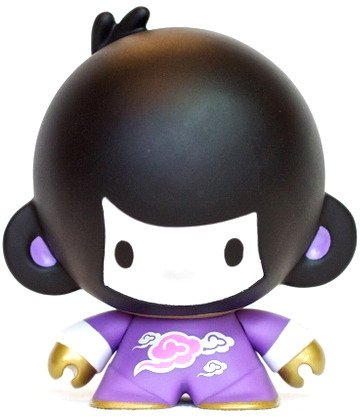Baby Di Di - Purple figure by Veggiesomething (James Liu), produced by Crazy Label. Front view.