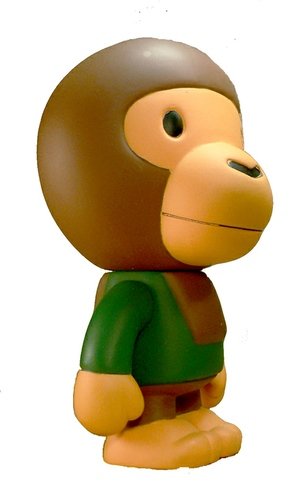 Baby Milo figure, produced by A Bathing Ape. Front view.