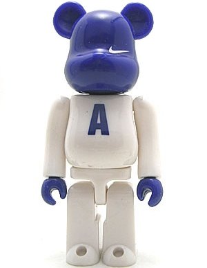 Nike AF1 Be@rbrick 100% - A figure by Nike, produced by Medicom Toy. Front view.
