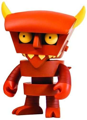 6 Robot Devil (Futurama) figure by Matt Groening, produced by Kidrobot. Front view.