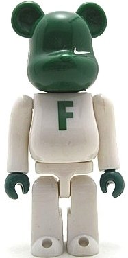Nike AF1 Be@rbrick 100% - F figure by Nike, produced by Medicom Toy. Front view.