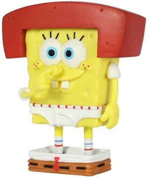 Karate SpongeBob figure by Nickelodeon, produced by Play Imaginative. Front view.