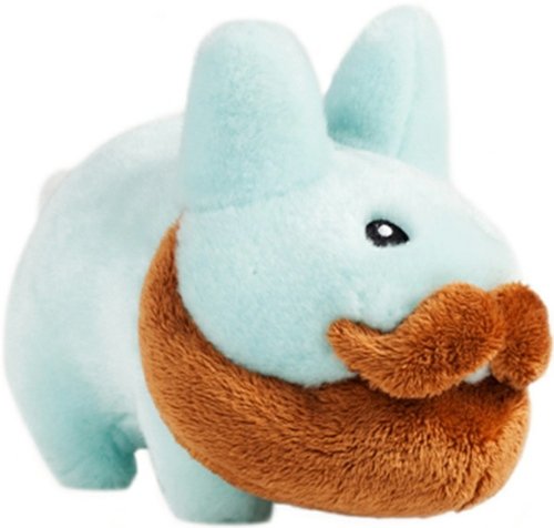 14 Relatively Hip Bearded Happy Labbit figure by Frank Kozik, produced by Kidrobot. Front view.