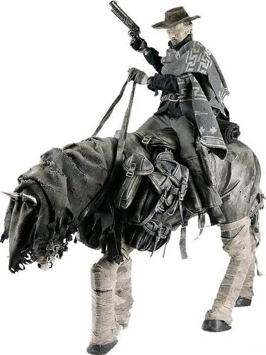 Shadow Slinger & Funeral Horse - Dead Equine Super Set figure by Ashley Wood, produced by Threea. Front view.