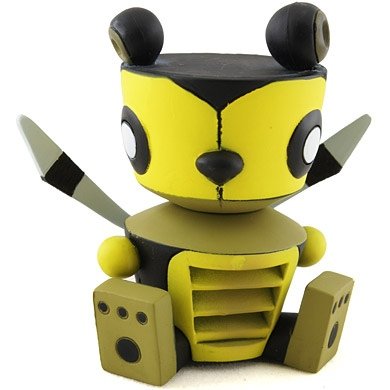 Bumblebear figure by Damon Soule, produced by Kidrobot. Front view.