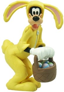 Goofy as Easter Bunny figure by Disney, produced by Play Imaginative. Front view.