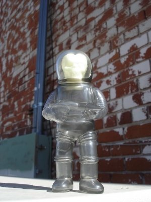 #008 Space Troopers - VX Clear Smoke Unpainted  figure, produced by Toygraph. Front view.