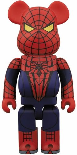 The Amazing Spider-Man Be@rbrick 1000% figure by Marvel, produced by Medicom Toy. Front view.