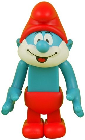 Papa Smurf figure by Peyo, produced by Medicom Toy. Front view.