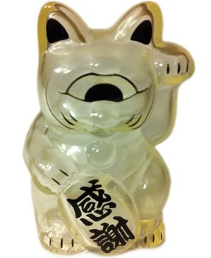 Mini Fortune Cat - Clear figure by Mori Katsura, produced by Realxhead. Front view.