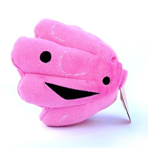 Mammary Plush figure, produced by I Heart Guts. Front view.