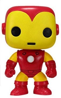 Iron Man figure by Marvel, produced by Funko. Front view.