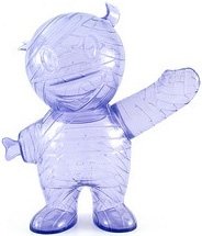Metallic Mist Mummy Boy - Unpainted Clear Purple figure by Brian Flynn, produced by Super7. Front view.
