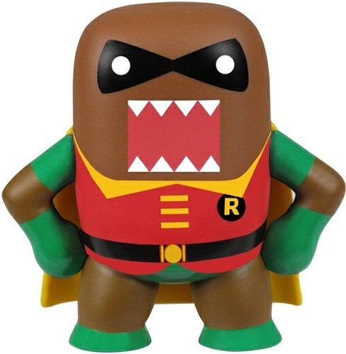 Domo DC Mystery Minis - Robin figure by Dc Comics, produced by Funko. Front view.