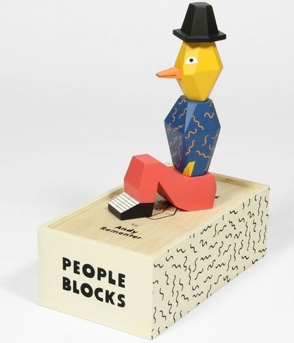 People Blocks - François figure by Andy Rementer, produced by Case Studyo. Front view.