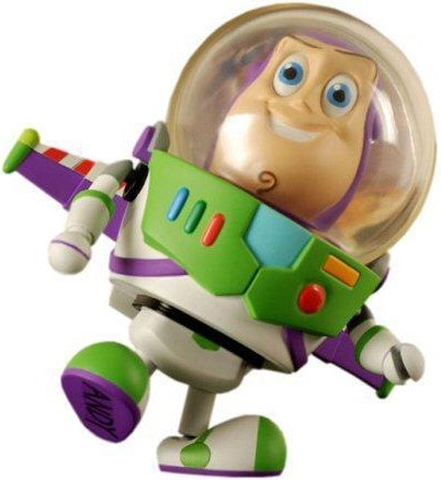 Buzz Lightyear figure by Disney X Pixar, produced by Hot Toys. Front view.