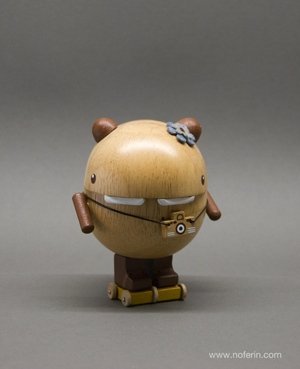 Pandacake figure by Noferin. Front view.