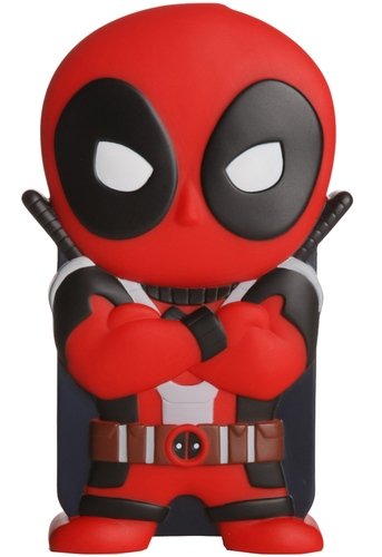 Deadpool Chara-Brick - SDCC 2013 figure by Marvel, produced by Huckleberry Toys. Front view.