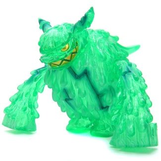 Clear Green Magman figure by Touma, produced by Wonderwall. Front view.