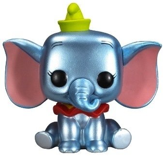 Metallic Dumbo POP! - SDCC 2013 figure by Disney, produced by Funko. Front view.