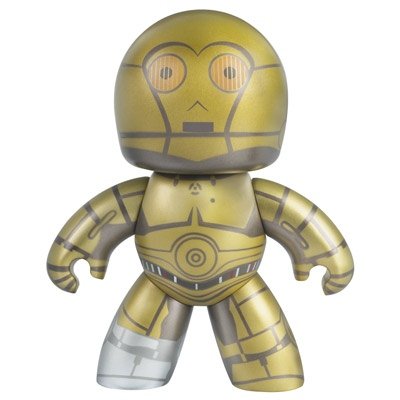 C-3PO figure, produced by Hasbro. Front view.