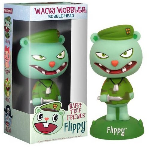 Happy Tree Friends - Wacky Wobbler - Flippy figure, produced by Funko. Packaging.
