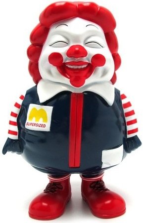 MC Supersized - Navy figure by Ron English, produced by Secret Base. Front view.