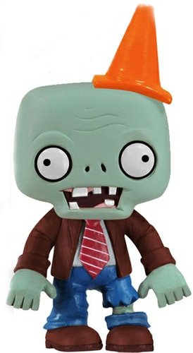 Conehead Zombie figure, produced by Funko. Front view.