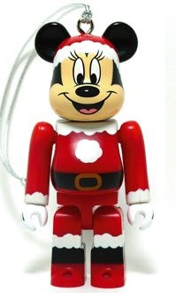 Minnie Mouse Santa Version Be@rbrick figure by Disney, produced by Medicom Toy. Front view.