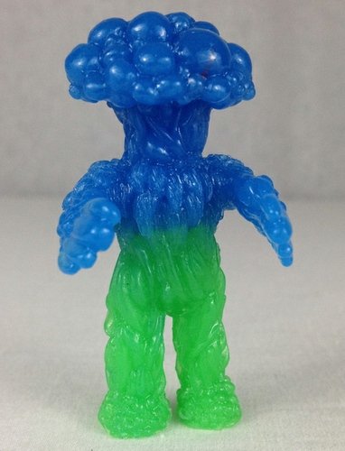 Mushroom People Attack!! Blue/Green figure by Barry Allen, produced by Gorgoloid. Front view.
