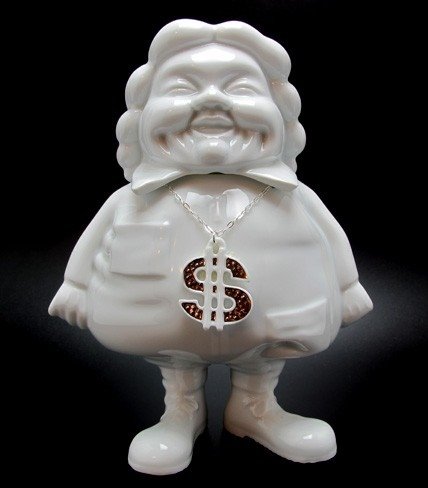 9 Mc Supersized - Porcelain figure by Ron English, produced by K.Olin Tribu. Front view.